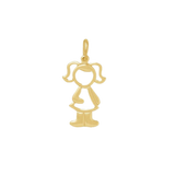 Pendente Menino/Menina Banhado a Ouro