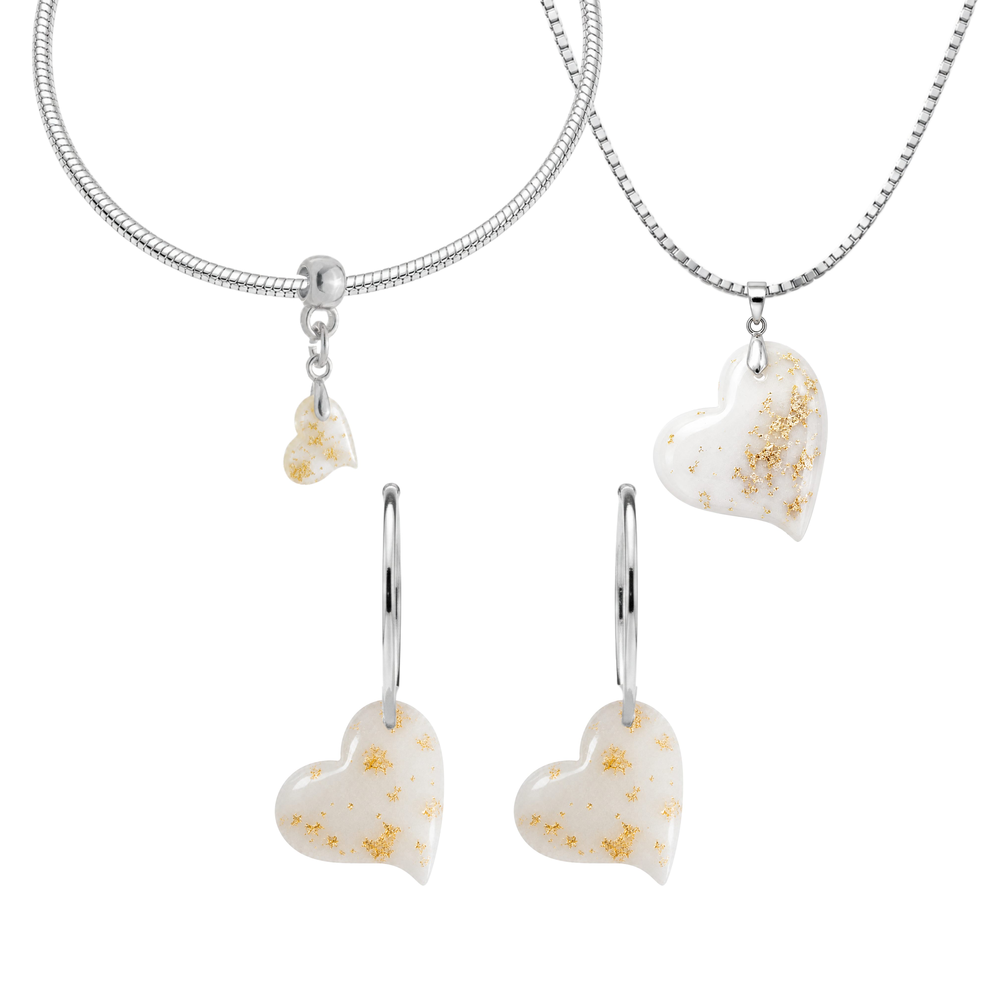 Twisted Heart with Gold Leaf
