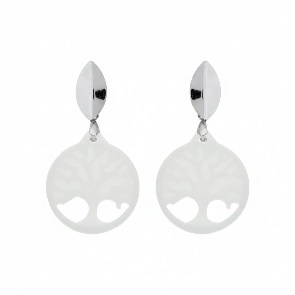Boucles d’oreilles Arbre de Vie  - Bijou en Lait Maternel