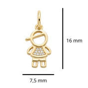 Pendentif Garçon/Fille Plaqué Or
