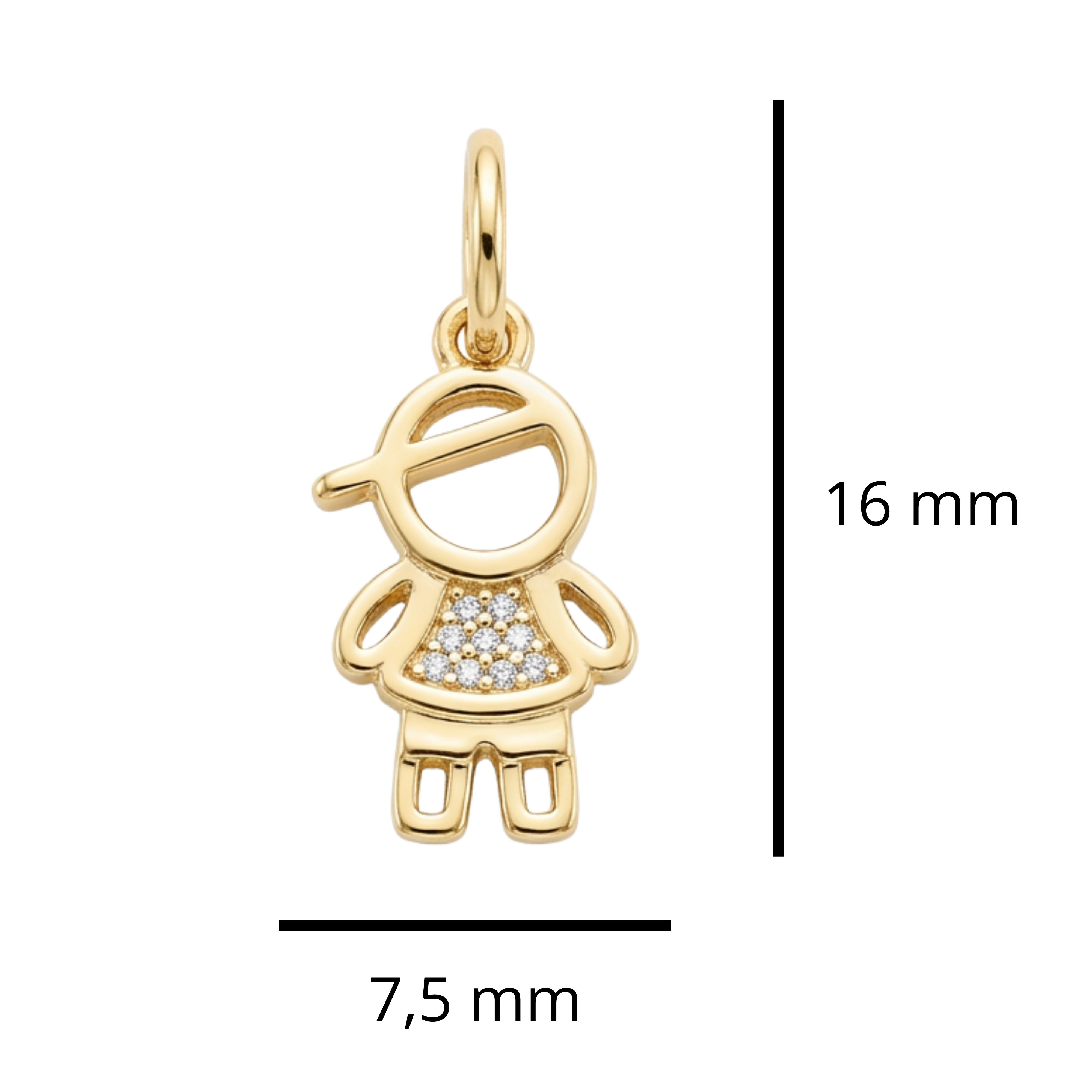 Pendentif Garçon/Fille Plaqué Or