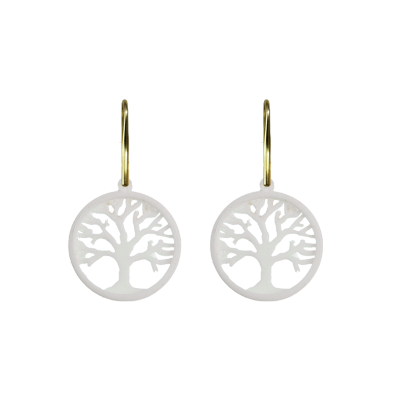 Boucles d’oreilles Arbre de Vie  - Bijou en Lait Maternel