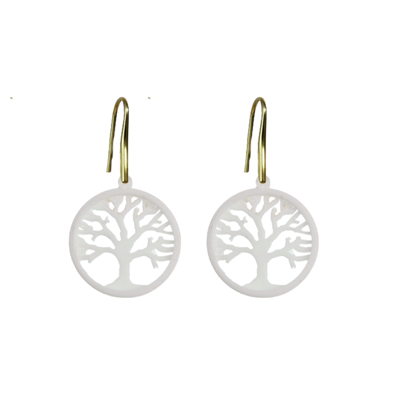 Boucles d’oreilles Arbre de Vie  - Bijou en Lait Maternel
