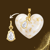 Additional Pendant with Gold Leaf and a Zirconia Drop – Kit not included