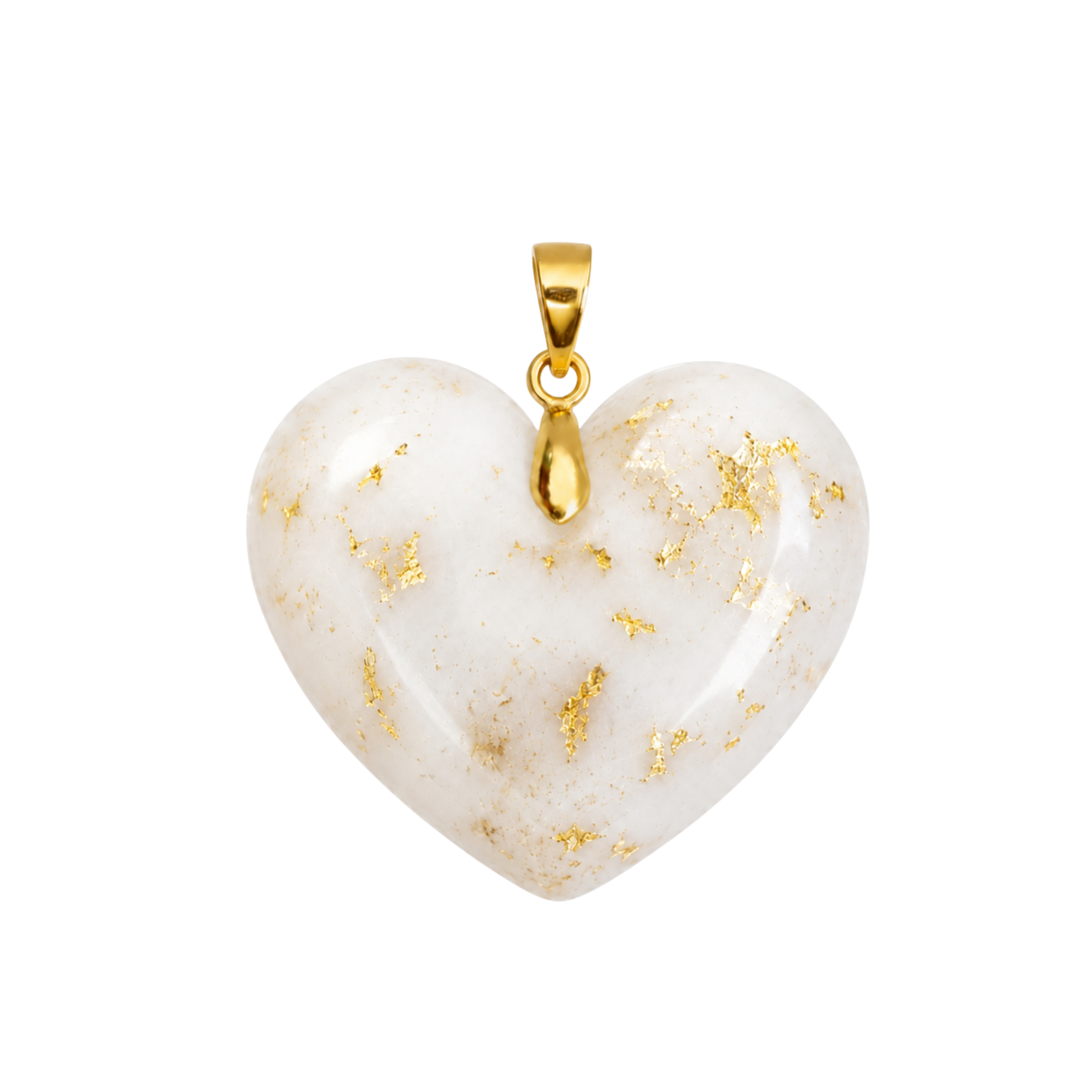 Chubby Heart with Gold Leaf