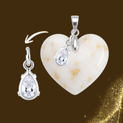 Additional Pendant with Gold Leaf and a Zirconia Drop – Kit not included