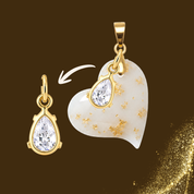 Additional Pendant with Gold Leaf and a Zirconia Drop – Kit not included