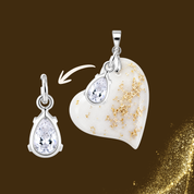 Additional Pendant with Gold Leaf and a Zirconia Drop – Kit not included