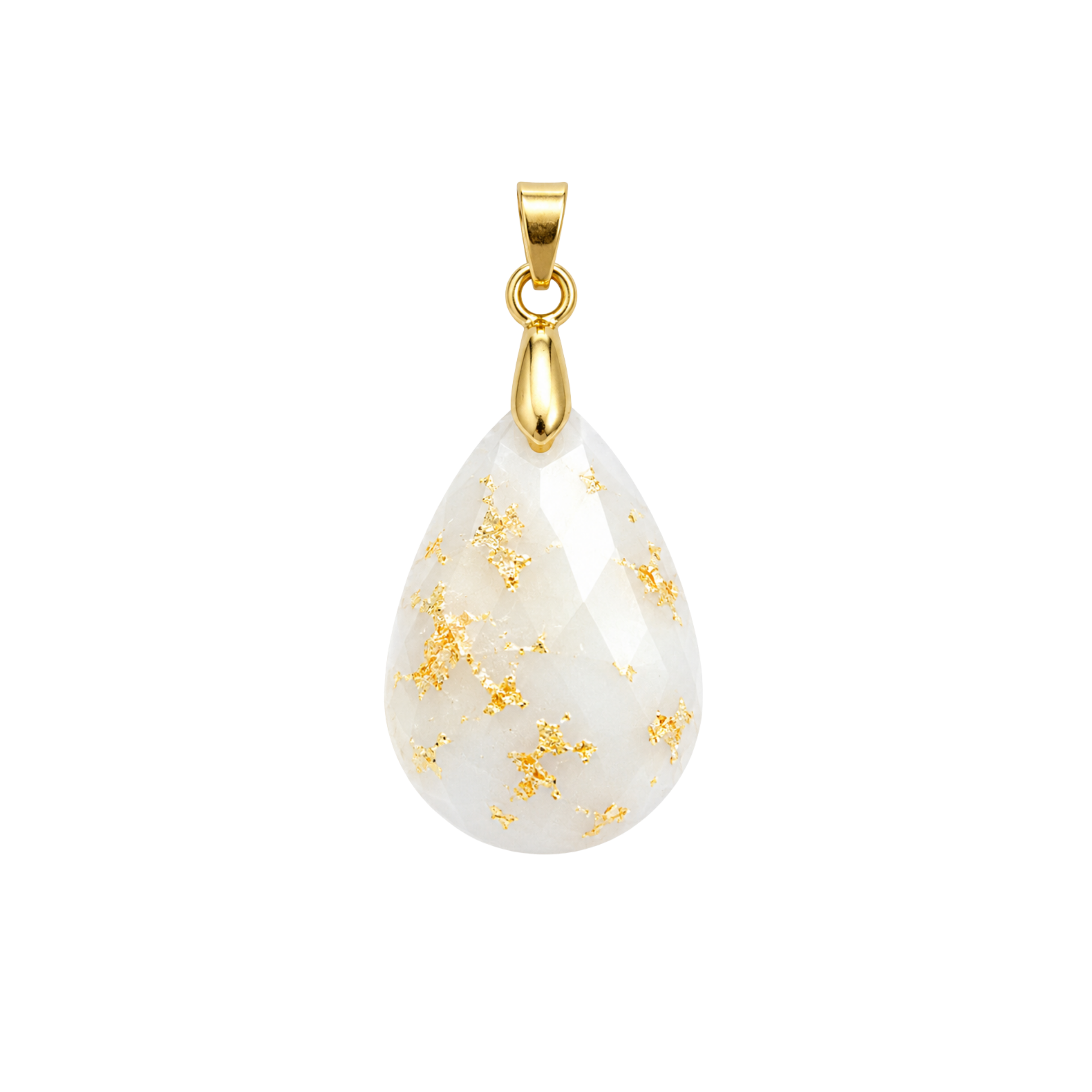 Diamond Drop with Gold Leaf