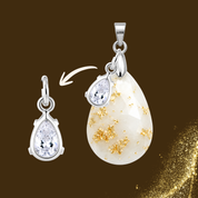 Additional Pendant with Gold Leaf and a Zirconia Drop – Kit not included