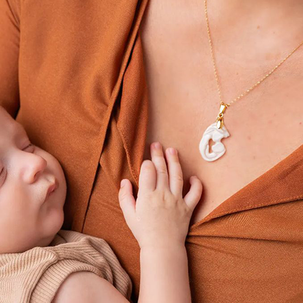 Mère et bébé pendentif - bijoux du lait maternel