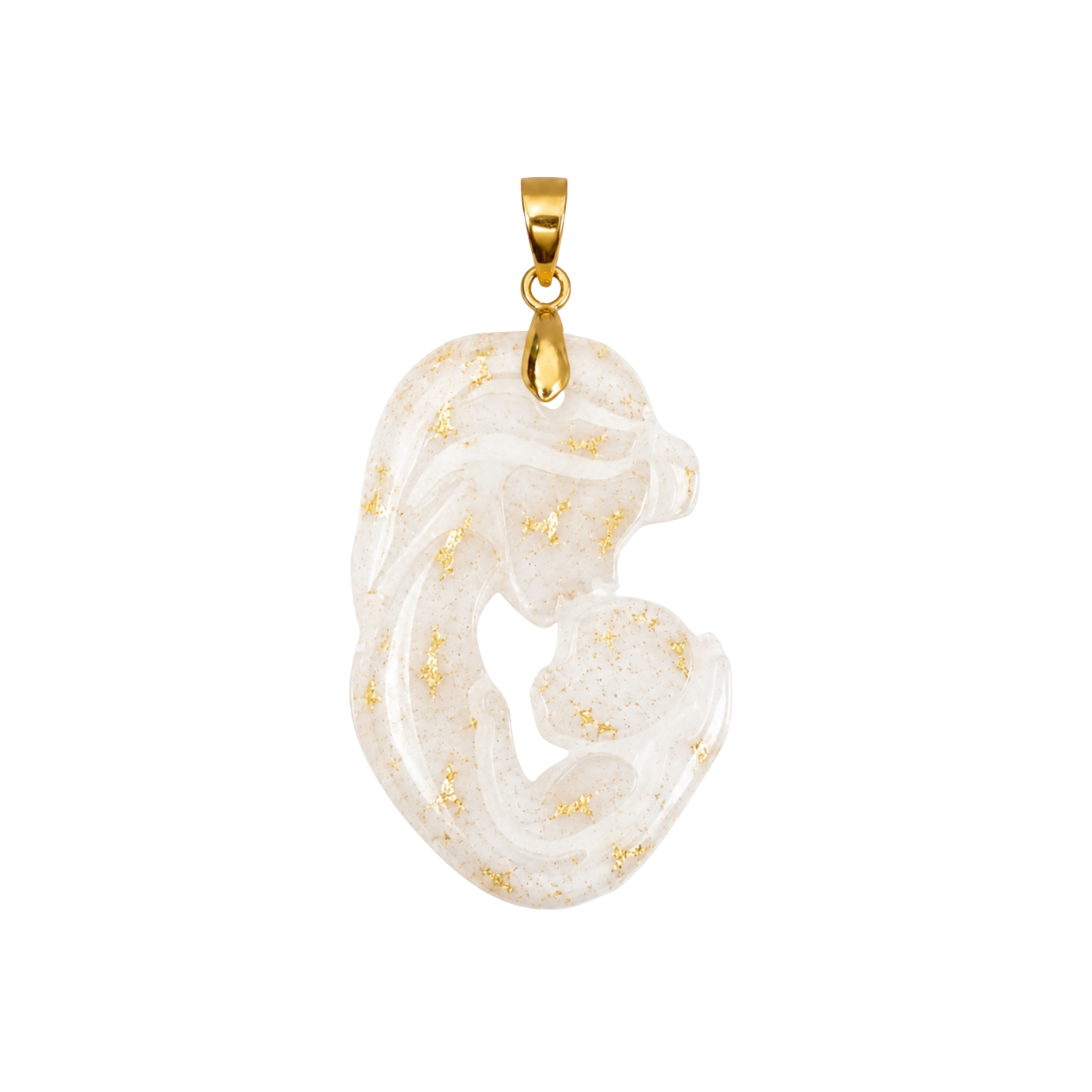 Mother and Baby with Gold Leaf