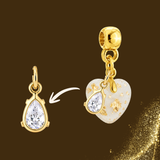 Additional Charm with Gold Leaf and a Zirconia Drop – Kit not included
