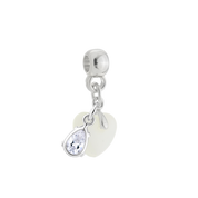 Mini Pummel Herz mit Zirkonia-Tropfen