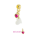 Mini Coração Torcido com Coração de Mãe