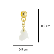 Mini Coração Torcido com Coração Rubi