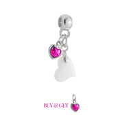 Mini Coração Torcido com Coração de Mãe