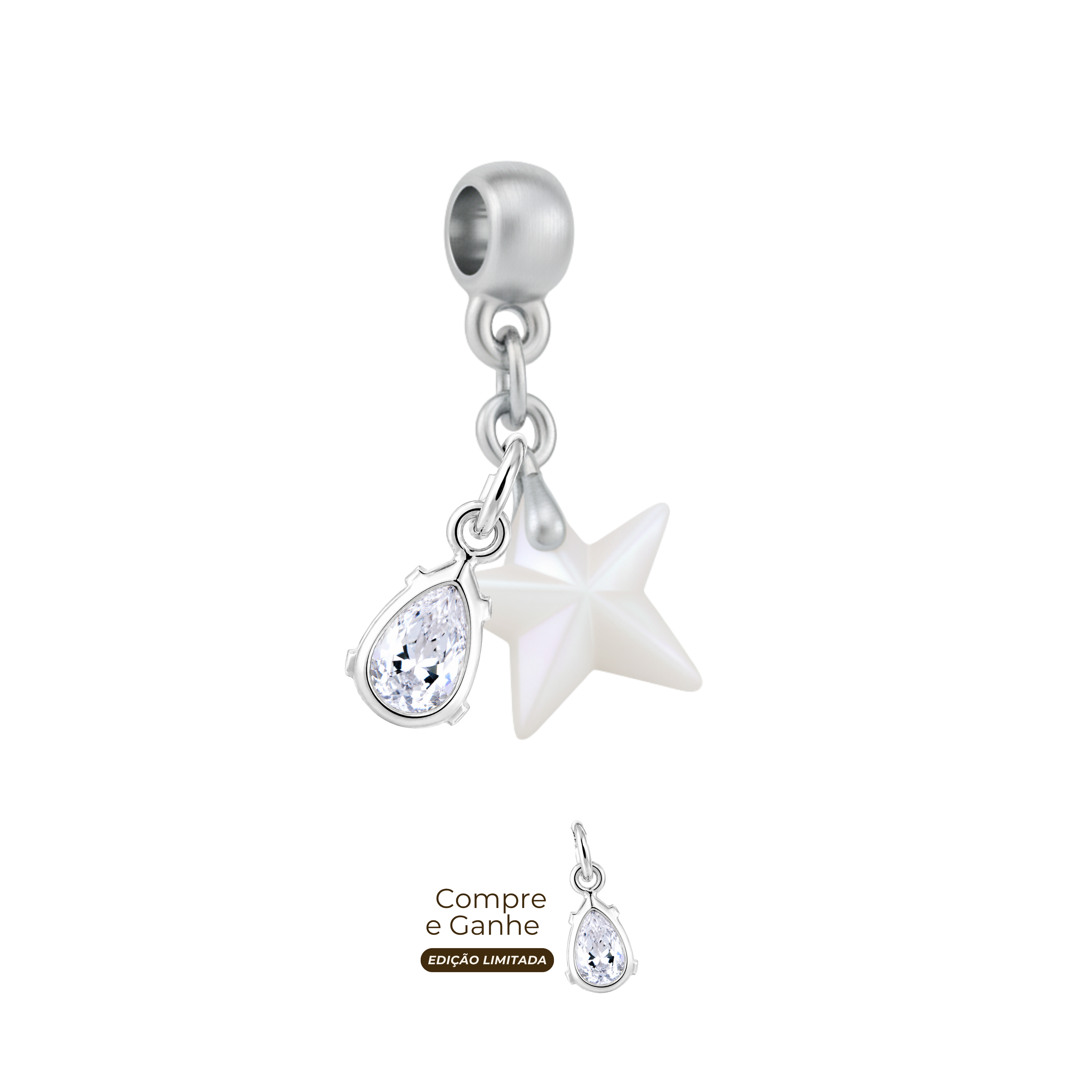 Mini Estrela com Gota Zircônia