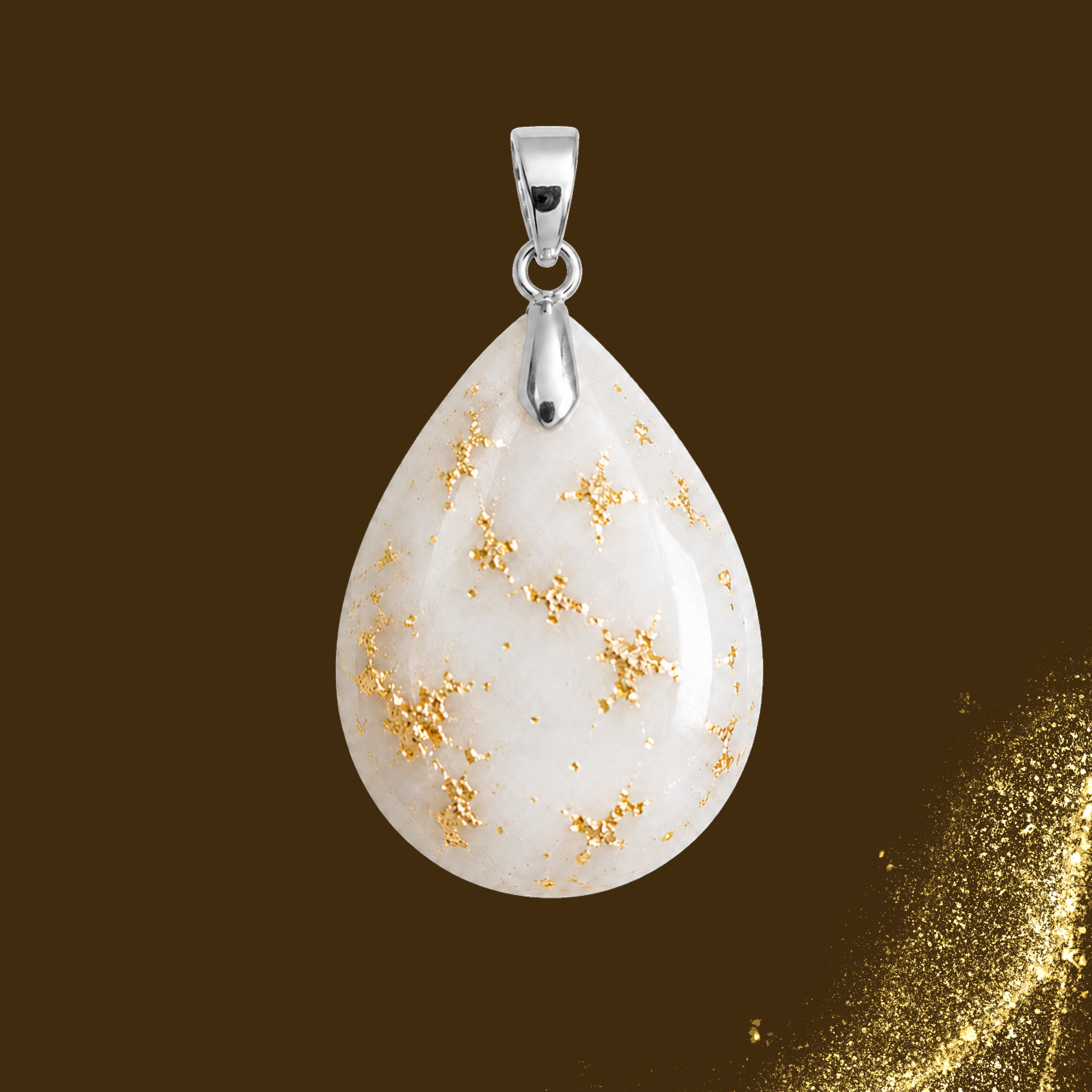 Pendentif Supplémentaire avec Feuille d’Or  – Kit Non Inclus 