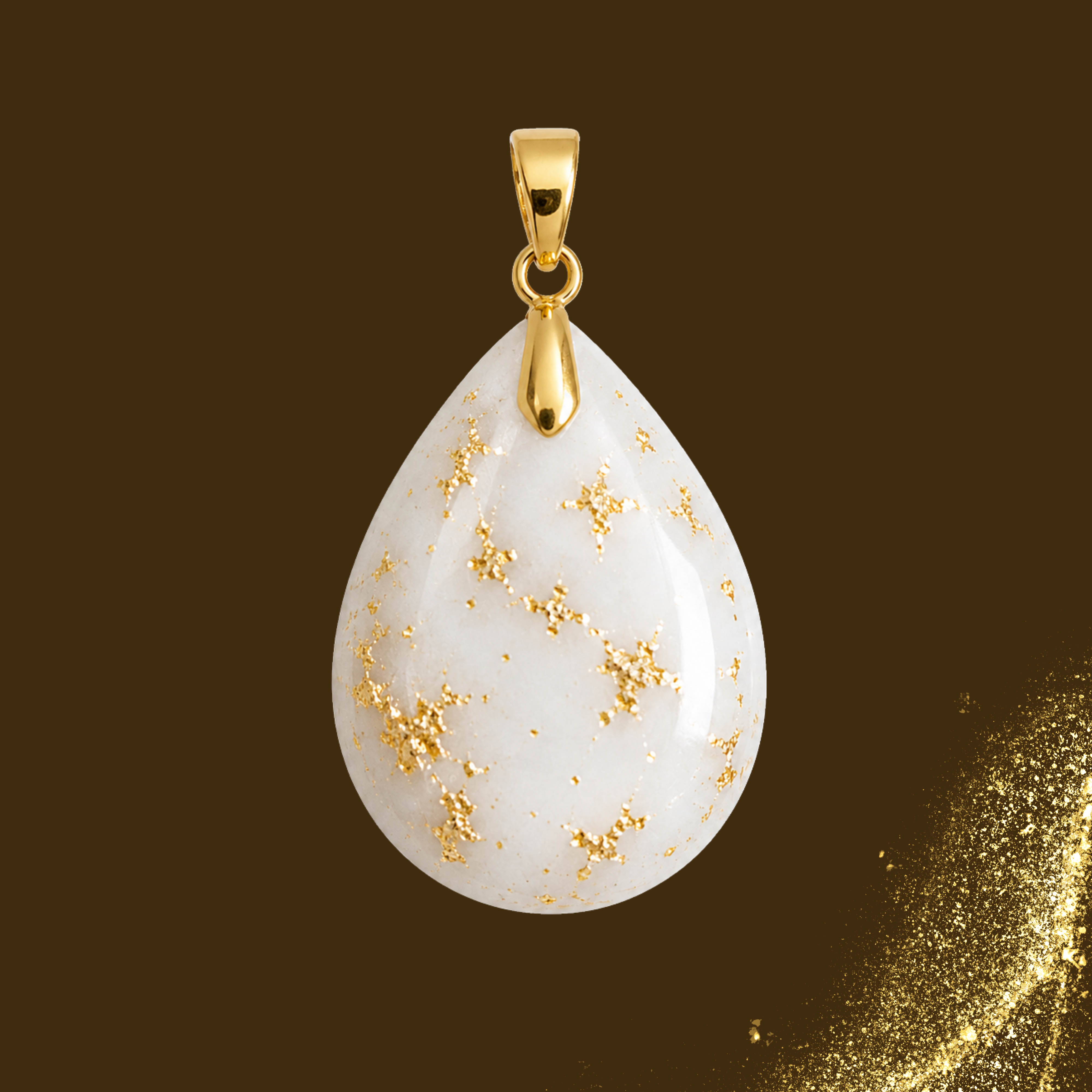 Pendentif Supplémentaire avec Feuille d’Or  – Kit Non Inclus 