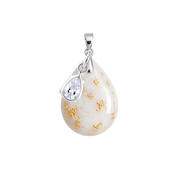 Chubby Mini Drop Gold Leaf with Zirconia Drop