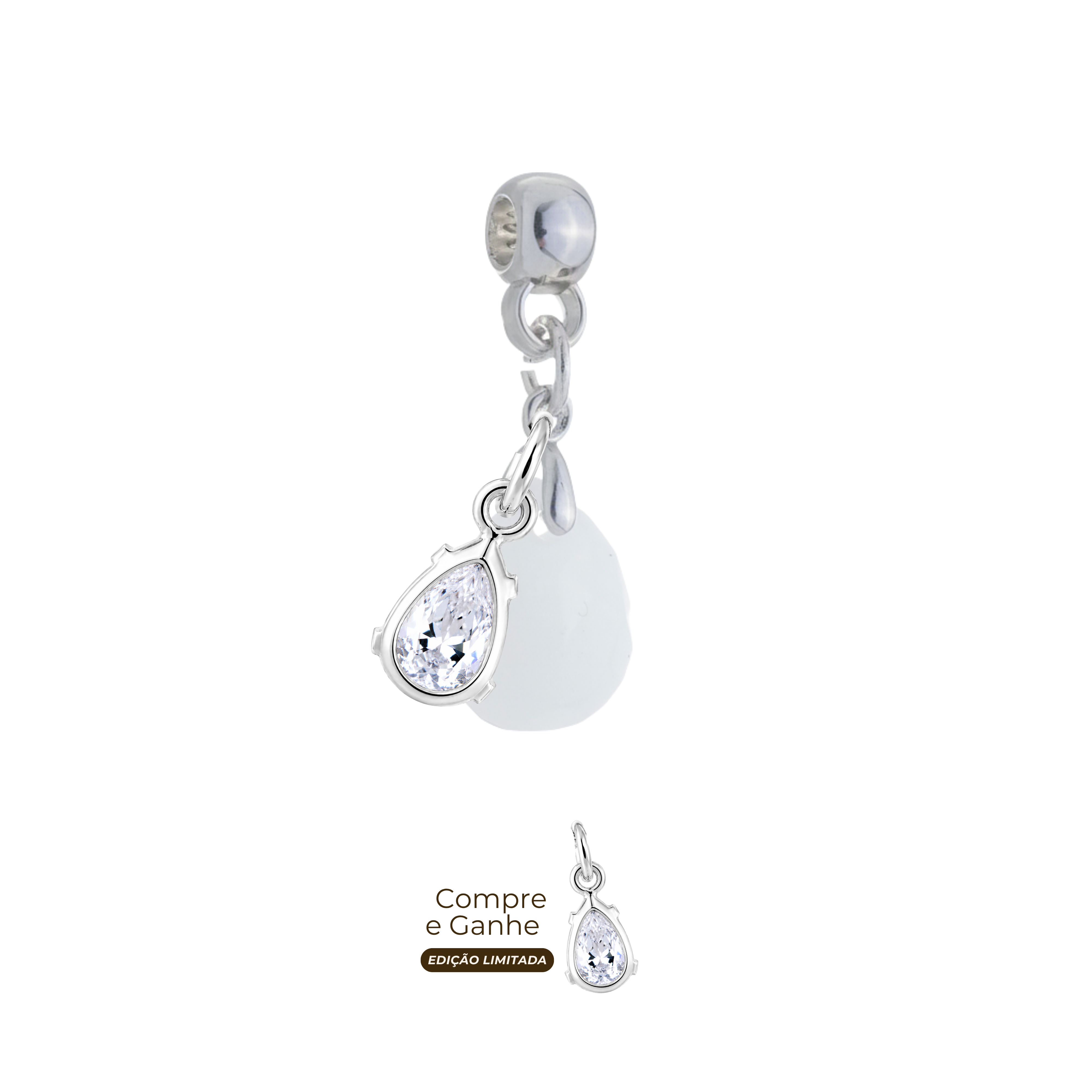 Mini Gota Lapidada com Gota Zircônia