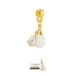 Mini Gota Reta com Gota Zircônia
