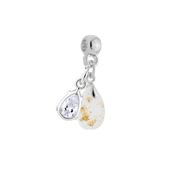 Mini Drop Gold Leaf with Zirconia Drop