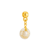 Mini Textured Circle with Gold Leaf
