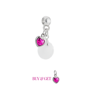 Mini Círculo Texturizado com Coração de Mãe