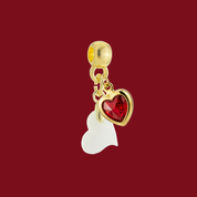 Charm Adicional con Corazón Rubí