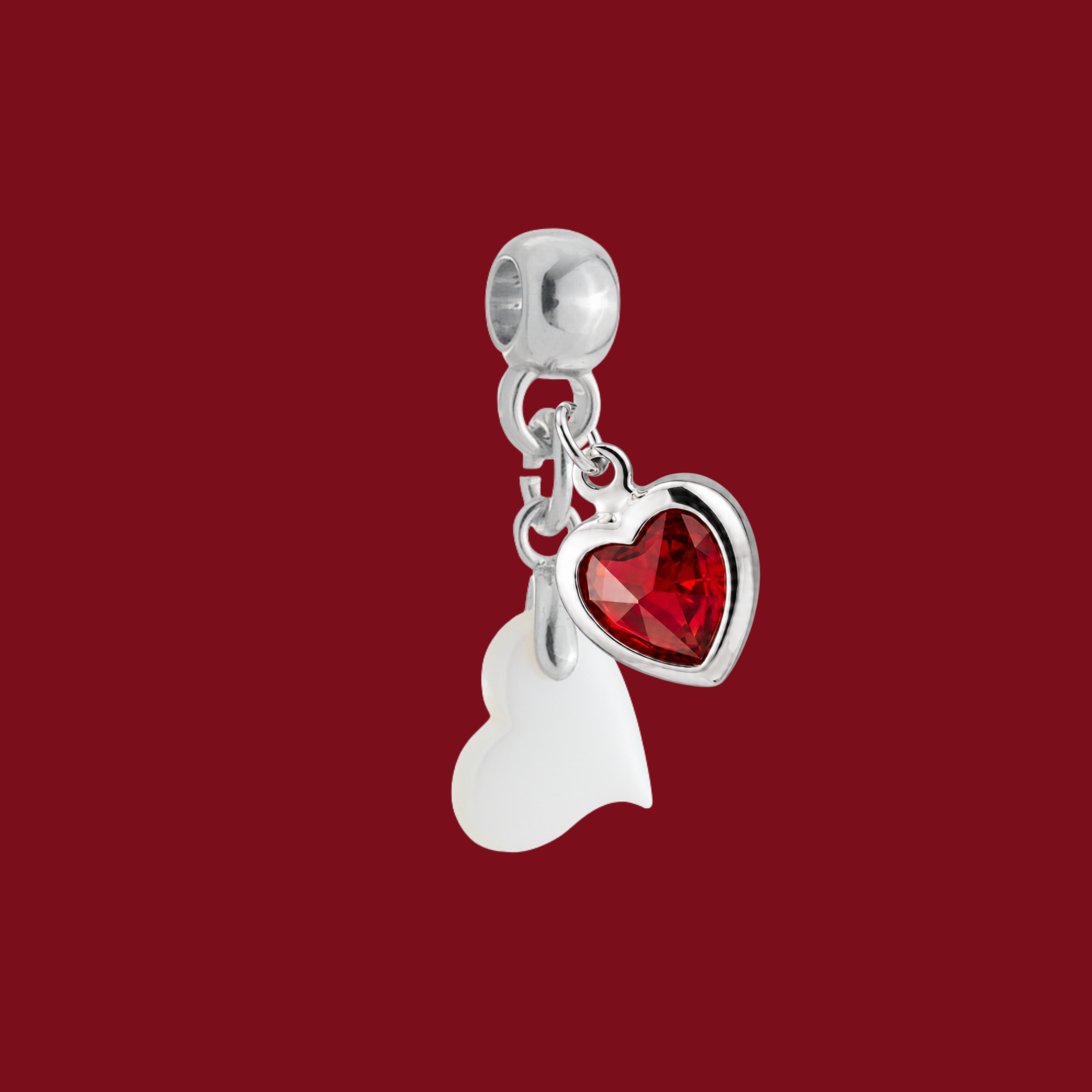 Charm Adicional con Corazón Rubí