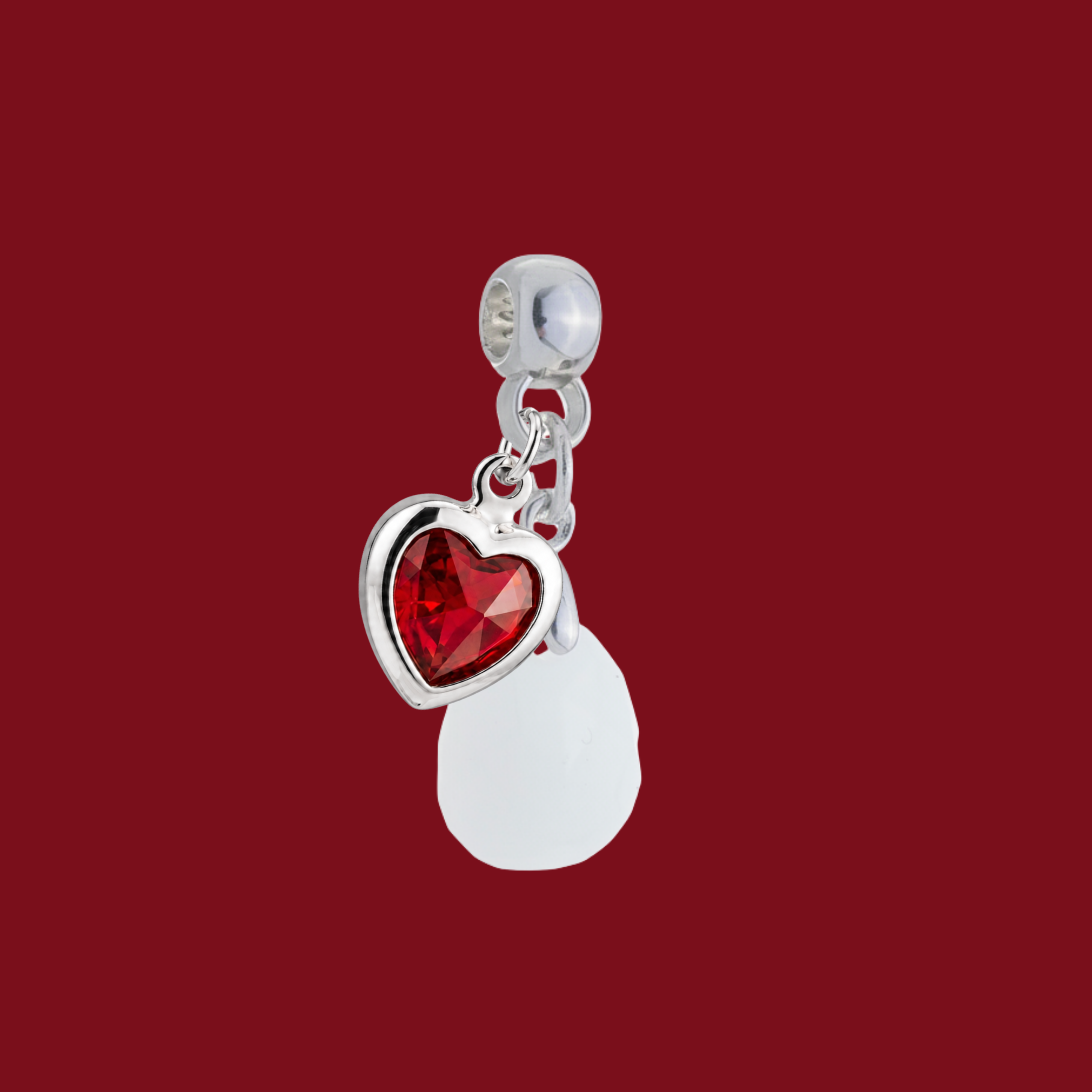 Charm Adicional con Corazón Rubí