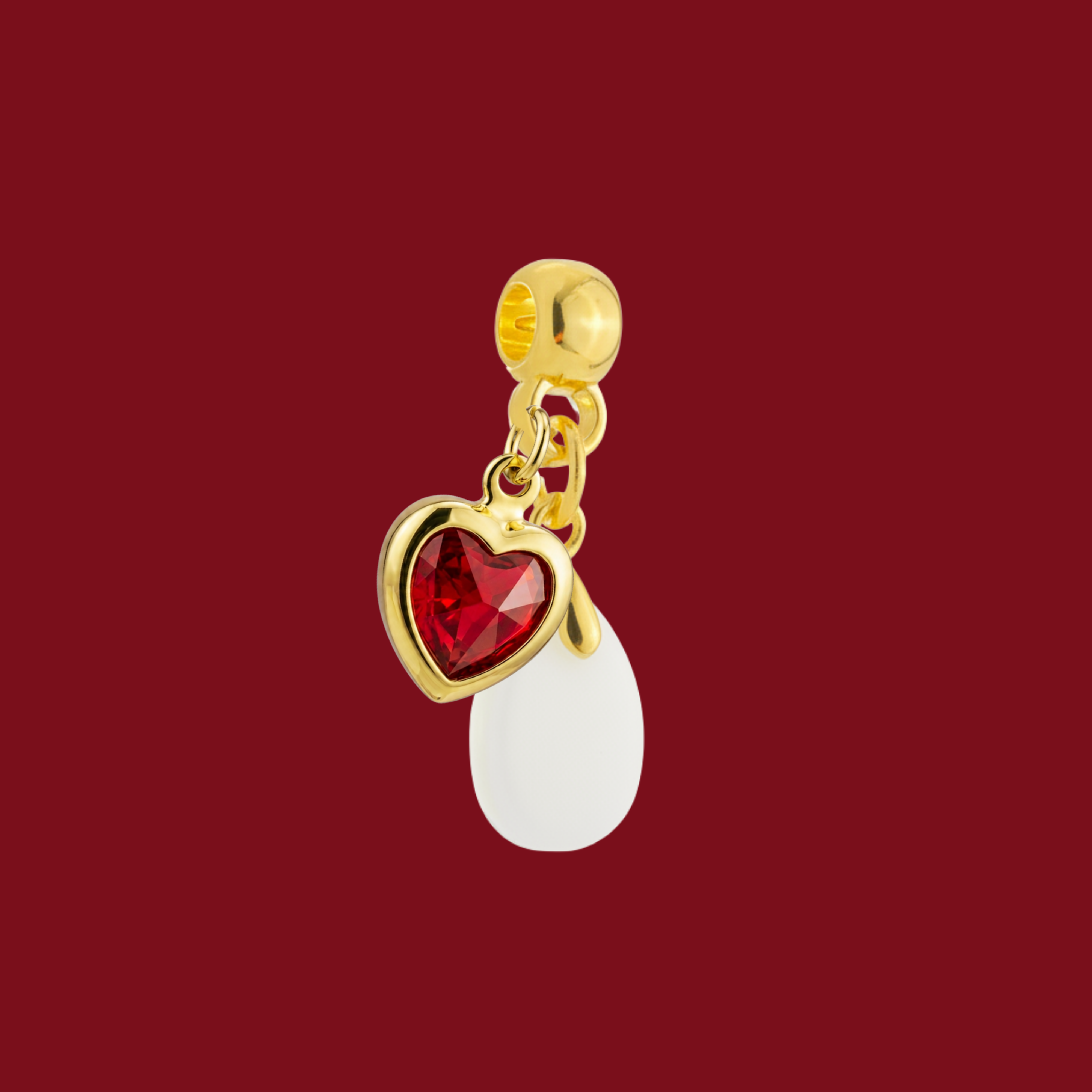 Charm Adicional con Corazón Rubí