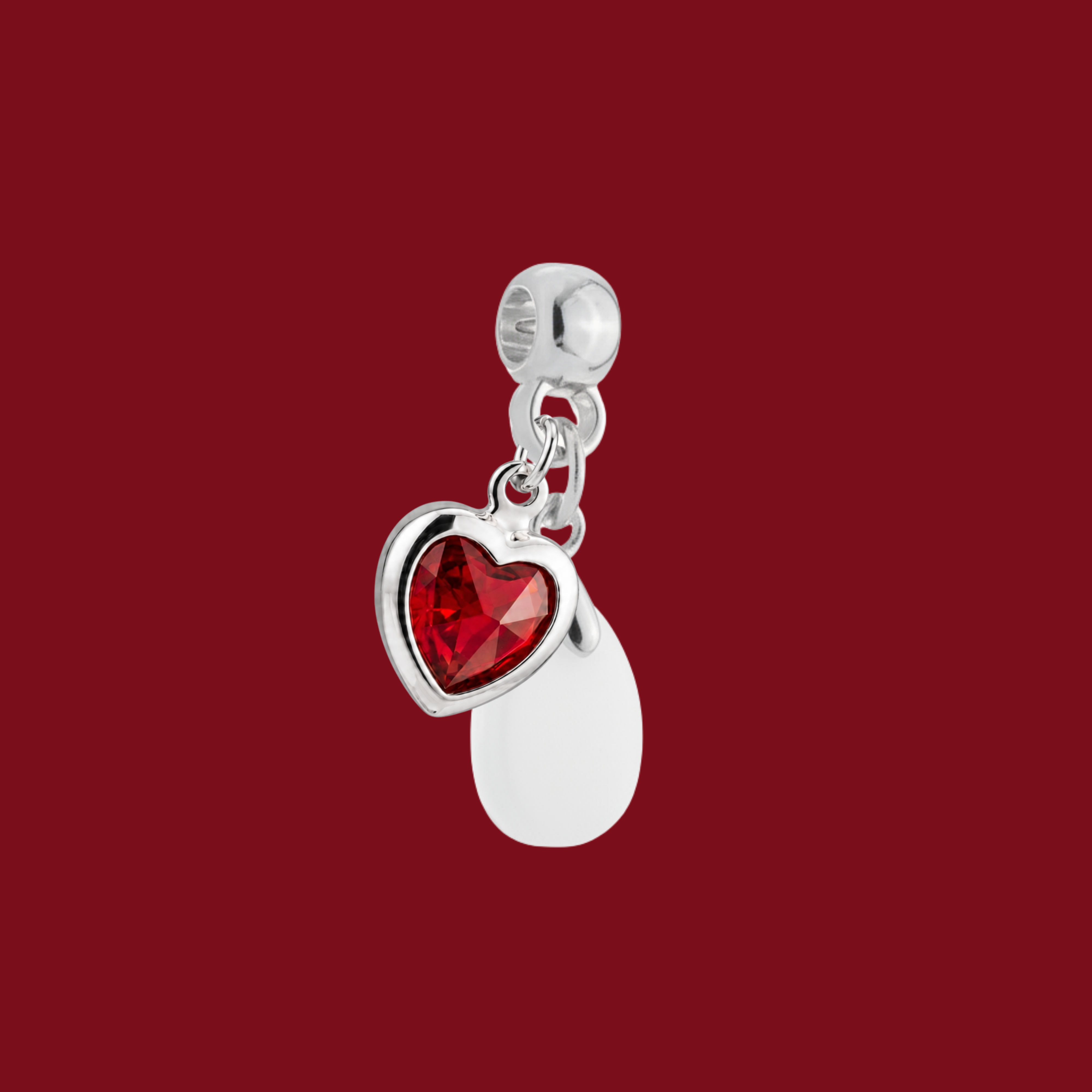Charm Adicional con Corazón Rubí