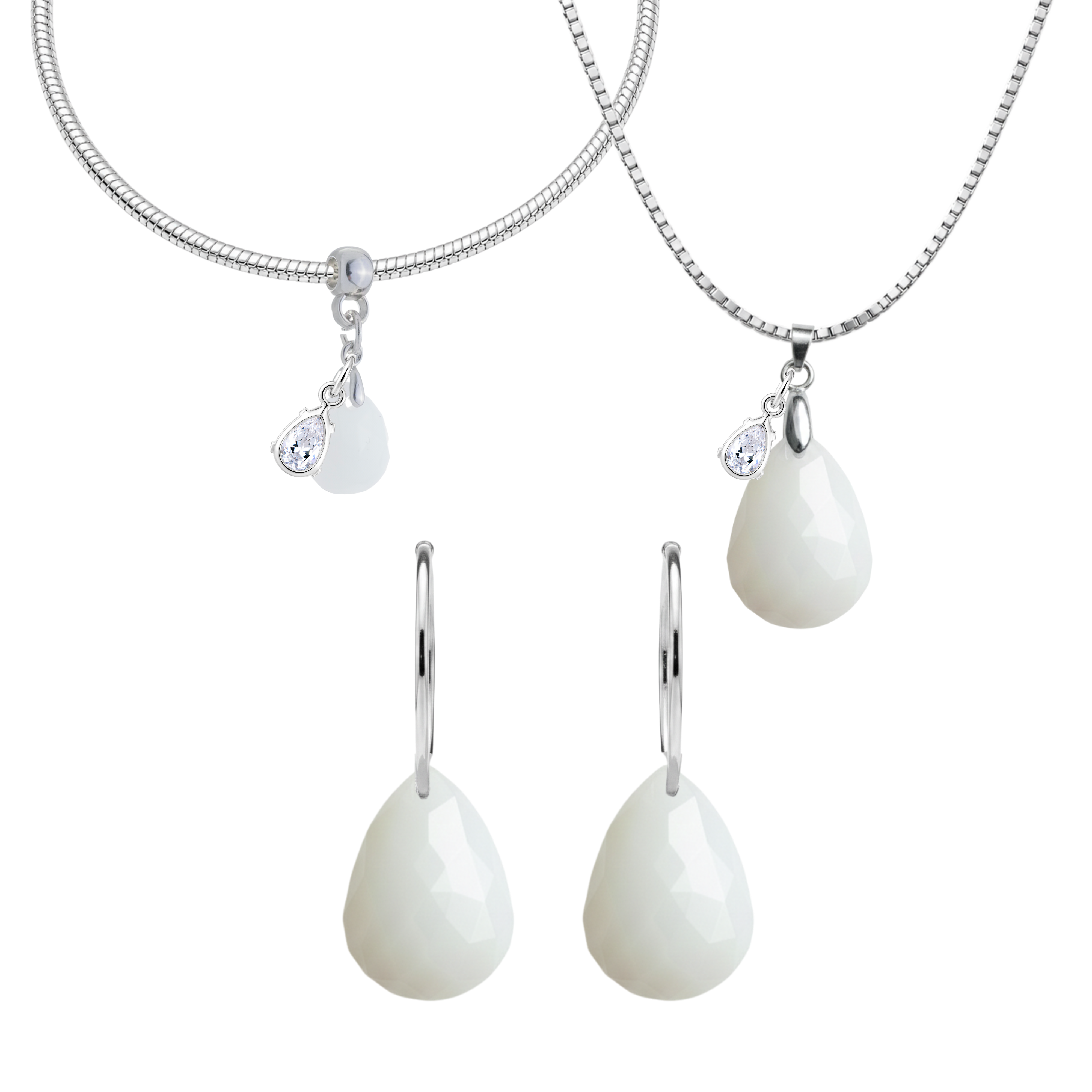 Diamond Drop with Zirconia Drop
