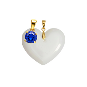 Chubby Heart with Birthstone Pendant